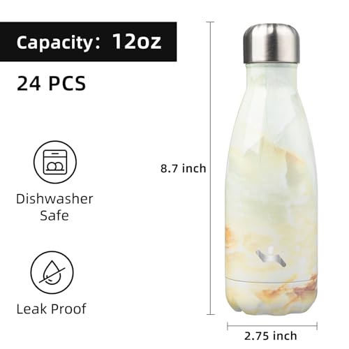 Image of Konokyo 24 Pack 12 oz Insulated Stainless Steel Water Bottle