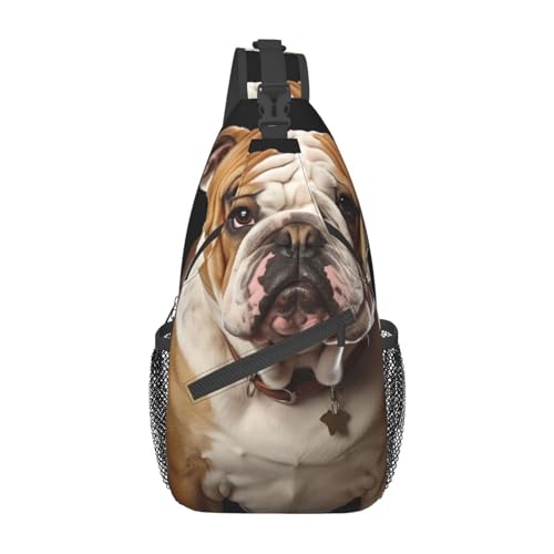 Sling Bag para hombre y mujer English-Bulldog casual miniatura 1