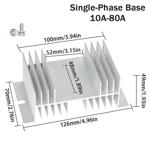 Relais triphasé monophasé SSR DD avec base unique 10A à 80A - 2