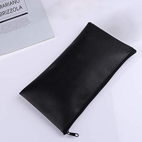 Zipper Bank Bags ,4 Pack Money Pouch Bank Deposit Bag Pu Leather Cash And Coin Pouch Bank Envelopes With Zipper (Colorful) #TOP4