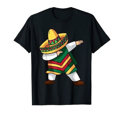 Poncho Messicano Dabbing | Maglietta Costume Cinco De Mayo Maglietta