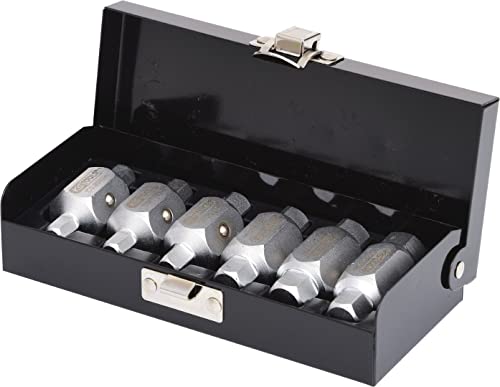 KS TOOLS 150.9390 Jeu de 6 outils pour bouchons de vidange, entrainement 21mm Multicolore