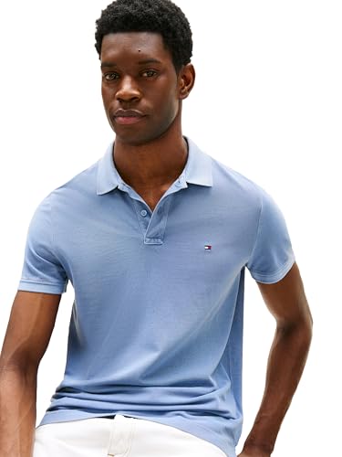 Tommy Hilfiger Men's Short Sleeve Casual Polo Shirts in Regular Fit with Garment Dye Cotton2