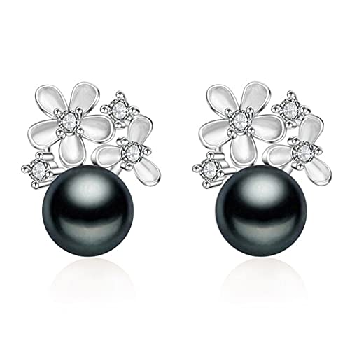 Grandes boucles d'oreilles de perles raffinées pour femme