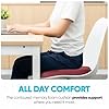 FORTEM Office Chair Cushion, Memory Foam Seat Cushion, Non Slip Sitting Pillow for Gaming, Car Seat Pillow, Computer Chair Pad, Washable Cover #3