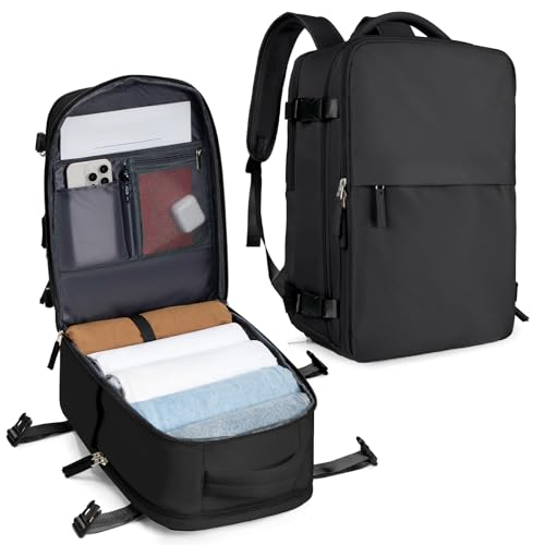 SZLX Sac à Dos de Voyage Femme Cabine Avion Bagage Cabine pour Ryanair Easyjet Bagage à Main Sac à Dos Ordinateur 14 Pouces Homme Sac a Dos Avion Sous le Siege avec Compartiment à Chaussures