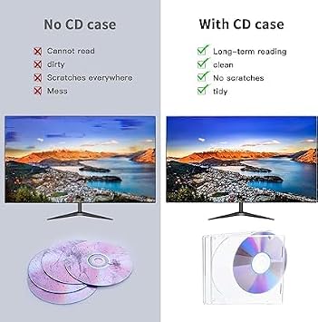 Maxtek 10.4 mm Standard Single Clear CD Jewel Case with Assembled Clear Tray, 25 Pack