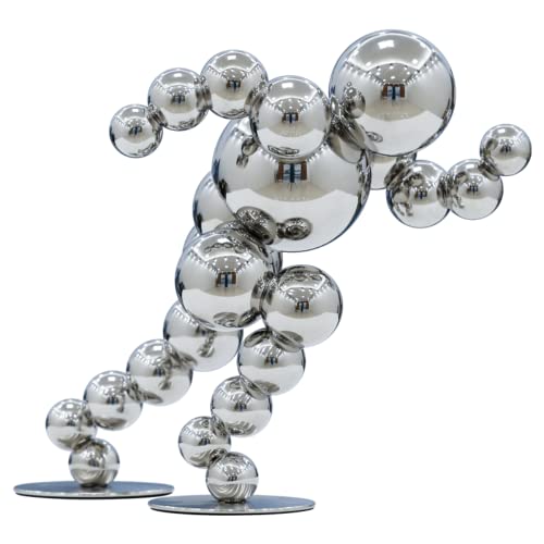Loclikes Running Man Statue Shelf Decor - Silver Sculpture Home Decor, Sports Fan Room Decor, Metal Figurine Office Decor, Creative Gifts #TOP12