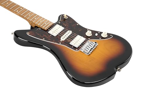 Image of Electric Guitar JZ FRO 3 Tone Sunburst Gloss Handmade in Japan MIJ Roasted Flame maple Neck Stainless Steel Frets Gotoh Bridge Gotoh Locking Tuner 6 Strings Modern C Neck For All Levels