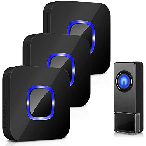 BITIWEND Sensor de Puerta y Ventana (3 receptores+1 transmisor (Negro)) Cover