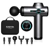 SUNDORA Mini Massage Gun with Carrying Case – Compact Quiet Percussion Massager for Muscle Relaxation – Portable Handheld Massager for Travel, Home & Office