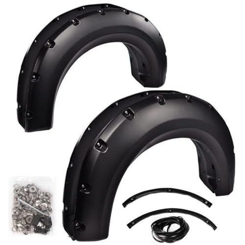 G-PLUS Pocket-Riveted Upgrade Fender Flares, Compatible with Ford F150 2009-2014 Styleside with 67.0" / 78.8" / 97.4" Bed Length Models Only (Not Fit Platinum and Raptor models) Smooth Wheel