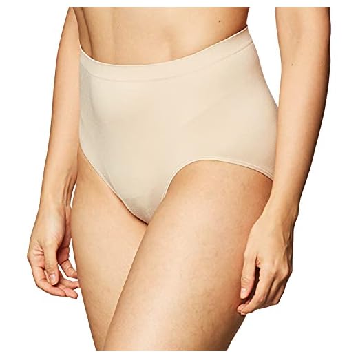 Bali Women's Comfort Revolution Seamless Brief Panty,Nude,6/7