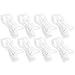 Beach Towel Clips Clothes Pegs Pins Clothing Hanger Clamp, 8 Pack Eunion Jumbo Size Clips for Quilt, Beach Chair, Pool Loungers, Clear White