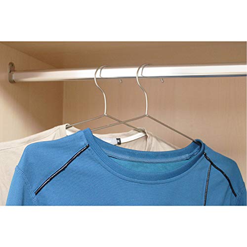 Metluck 40 Pack Clothes Hangers Stainless Steel Strong Wire Metal Hangers Coat Hangers Standard Suit Hangers, Great For Daily Use -17.7 Inch, Silver #TOP5
