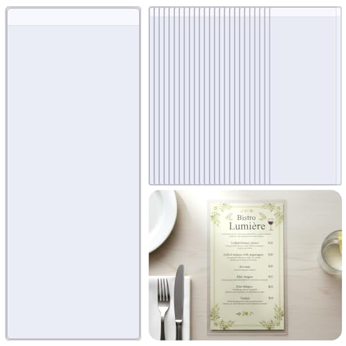 Tosstuki 25 Pcs Restaurant Menu Covers Bulk - 4.25