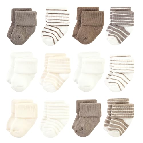 Image of Hudson Baby Baby 8-pack Cotton Rich Newborn and Terry Socks
