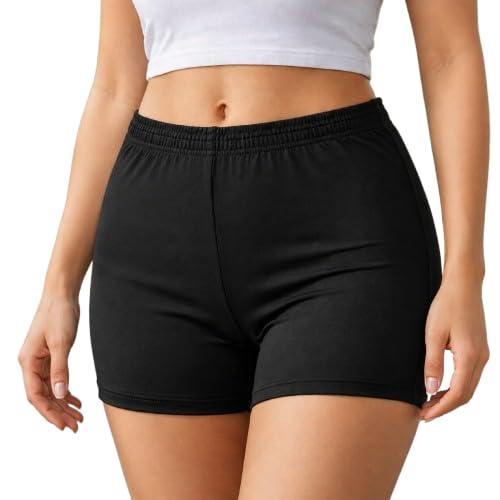 Women Stretchable Shorts Combo Pack of 2 | Soft & Breathable Fabric | Innerwear & Outerwear | High Waist Gym Yoga Cycling Shorts | Summer Wear-image-33