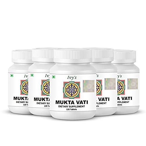 Ivy's Mukta Vati | Blood Pressure Support Supplement | Blood Pressure Support | Hypertension Supplement | Blood Circulation Supplement (Pack of 5)