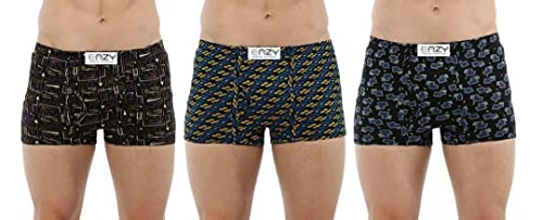 Image of The Tinge Men's Eazy Premium Printed Mini Trunk for Men and Boys|Men's Underwear Trunk (Pack of 3)