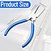 Fret Removal Pliers, Flat Head Guitar Fret Puller Tool with Blue Rubber Coating, Precision Cutting Pliers, Multifunctional Cutter Tool for Acoustic Eelectric Guitar Bass