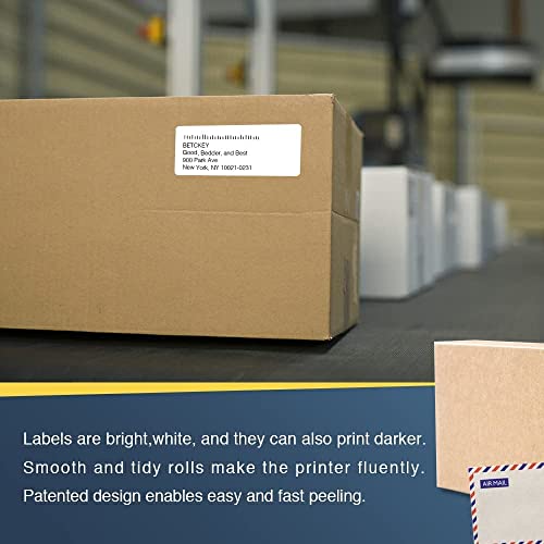 Betckey - Compatible Large Address Labels Replacement For Brother Dk-1208 (1.4 In X 3.5 In), Use With Brother Ql Label Printers [1 Roll/400 Labels] #TOP4