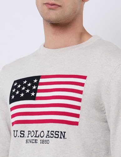 Image of U.s.Polo Association Men's Brand Patterned Knit Regular fit Sweater