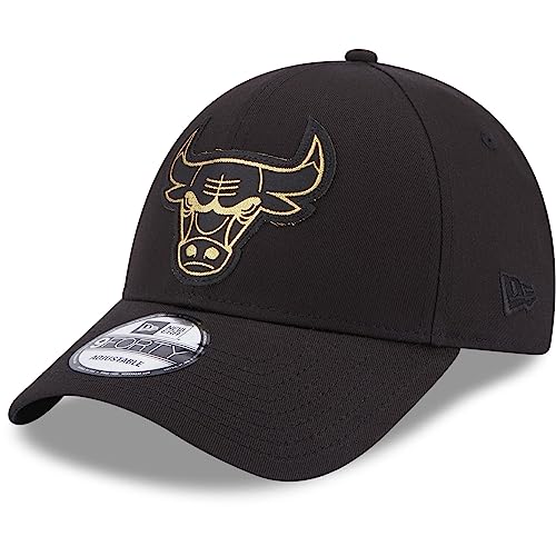 New Era 9Forty NBA Metallic Bulls CapEra Women/Men, Curved Brim Cap Baseball Metal Buckle