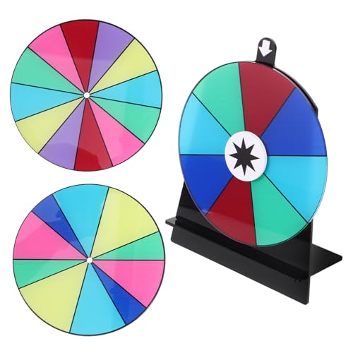 KOMBIUDA Teractive Lucky Wheel Compact Prize Wheel Dry Erase Surface for Raffles Rewards Educational Use