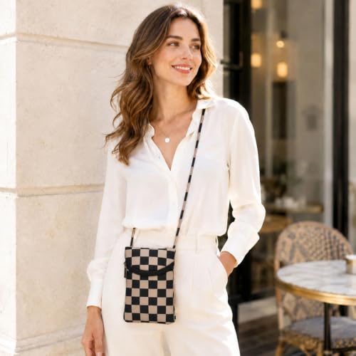 Image of Small Crossbody Women Cell Phone Purse Wallet Bag With Shoulder Strap