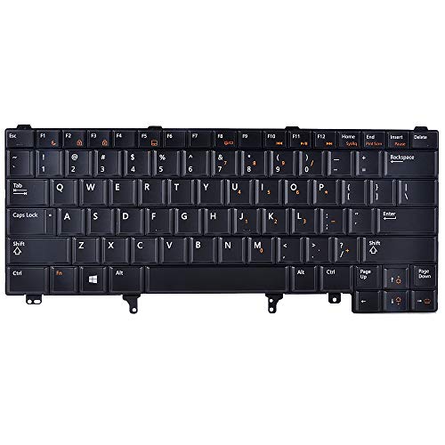 Eathtek Replacement Keyboard with Backlit No Pointer for Dell Latitude E6320 E6420 E6330