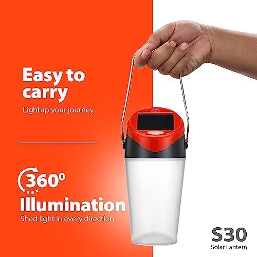 Miniatura 6 de d.light S20 Linterna de luz LED recargable con energía solar para camping  Luz ultrabrillante, resistente al agua, linterna para camping, tienda de