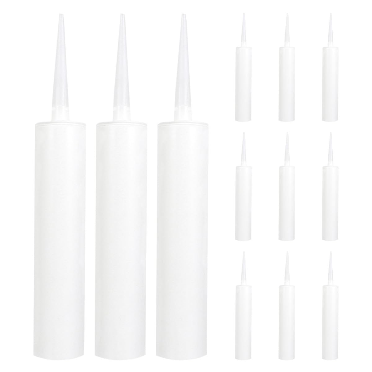 Tube de calfeutrage vide en plastique PE PLAFOPE réutilisable pour mastic lot de 12