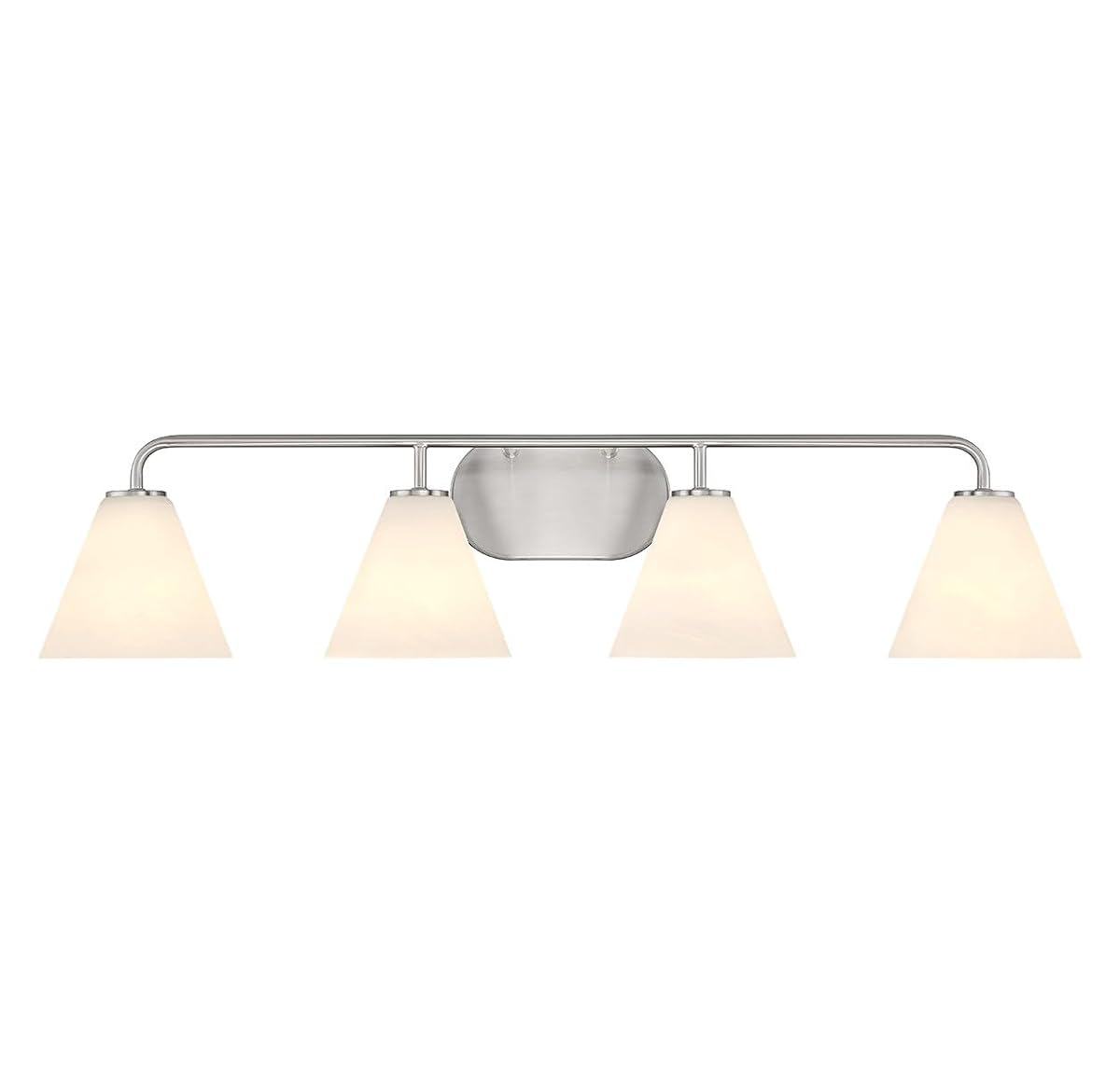 Savoy House 8-2988-4-SN Blair Traditional Vintage White Strie Glass Bathroom