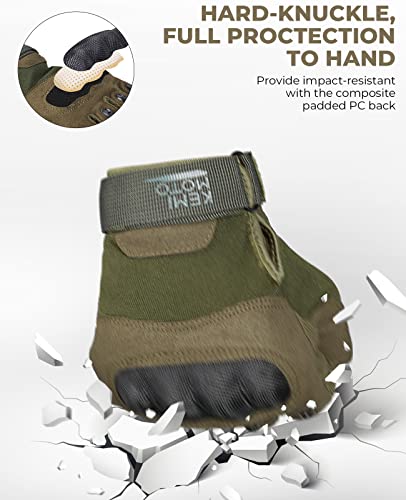Kemimoto Fingerless Motorcycle Gloves For Men, Summer Tactical Gloves For Outdoor Work Sports, Exercise Gloves, Fingerless Cycling Gloves For Training Shooting Hunting Hiking Camping #TOP1