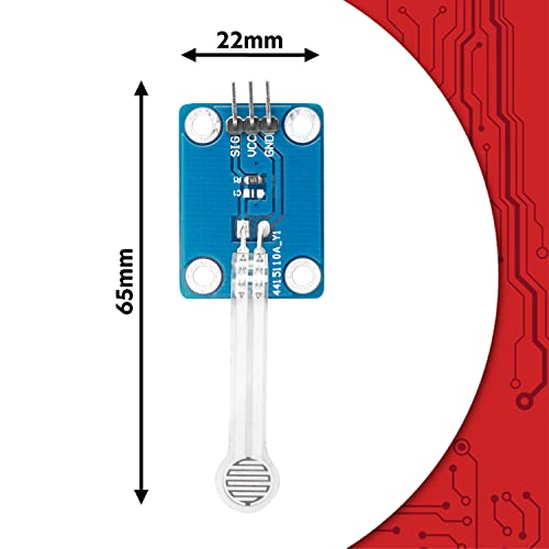 AZDelivery 5 x Film Kraftempfindlich Widerstand | Flexibler Dünnfilm Drucksensor 3,3 / 5V Analog | Druckerkennung | Präziser Widerstand | Kraftsensor