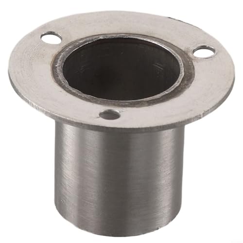 Gdfnmogo Soporte de Montaje en Pared de Acero Inoxidable con Brida, Soporte de Tubo Fijo, Base Redonda, Ancla de Pared con Tornillo de Bloqueo 19 mm, 22 mm, 25 mm, 32 mm, Plata (19mm)