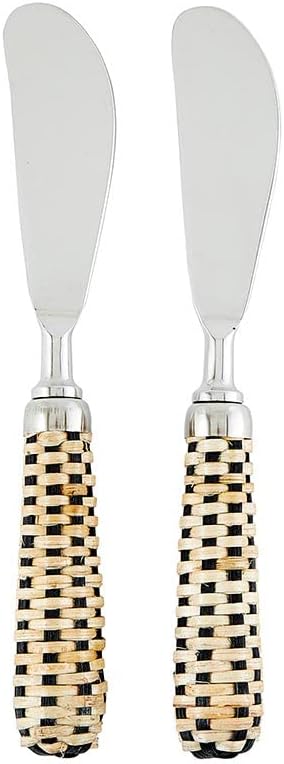 Santa Barbara Design Studio Juego de esparcidores para servir cuchillos de queso, 2 unidades, mimbre