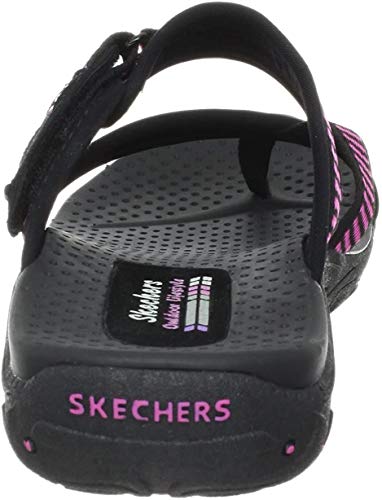 Skechers Skechers Women's reggaes-rasta Sandal, Black/Fuchsia, 9 M US