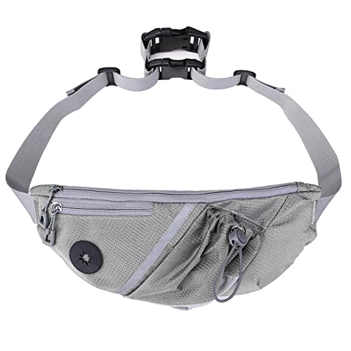 STARTSEATING Dog Walking Fanny Pack with Hands Free Buckle, Water Bottle Holder, Poop Bag Dispenser Installed Dog Treat Pouch Adjustable Waist Strap, Dog Walking Bag for Training, Hiking, Running