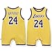 OTGRFS Número de Grupo, Uniforme de Baloncesto para bebés, Chaleco sin Mangas, Mono de algodón de 0 a 15 Meses,yellow24,59CM