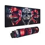 Wisedeal Skulls Mouse Pad - Stylish Design Office Desk Mat with Non-Slip Rubber Base, Washable & Waterproof Design, Perfect for Gamers, Students, and Professionals Home and Office Use