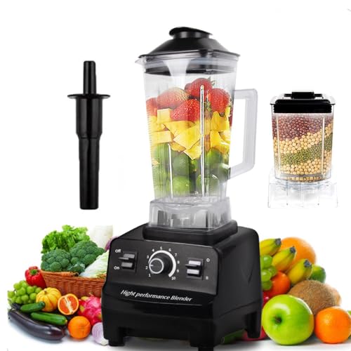 Blender Smoothie Maker, 3200W Powerful Blender for Kitchen with 2L BPA-Free Container, 6 Sharp Blades with 4800 RPM High-Speed Jug Blender, with 2 Jugs for Blending & Grinding Blender Smoothie Maker, 3200W Powerful Blender for Kitchen with 2L BPA-Free Container, 6 Sharp Blades with 4800 RPM High-Speed Jug Blender, with 2 Jugs for Blending & Grinding