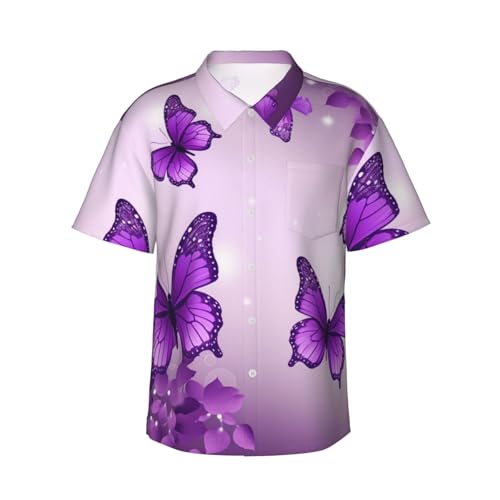 Chemise hawaïenne pour homme fleurie violette idéale pour vos vacances