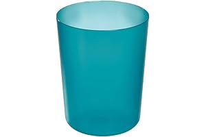 iDesign Finn Compact Round Plastic Trash Can: The Perfect Space-Saving Solution for Your Bathroom