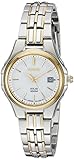 Seiko Women's SUT222 Ladies Dress Solar-Powered Two-Tone Stainless Steel Watch