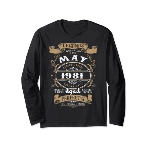 Legends were born in May 1981 regalo de cumpleaños Manga Larga