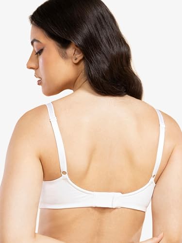 Image of Enamor Women's Everyday Cotton T-Shirt Bra - Non-Padded, Non-Wired, Full-Coverage, Pinch-Free, Ultra-Smoothing Design