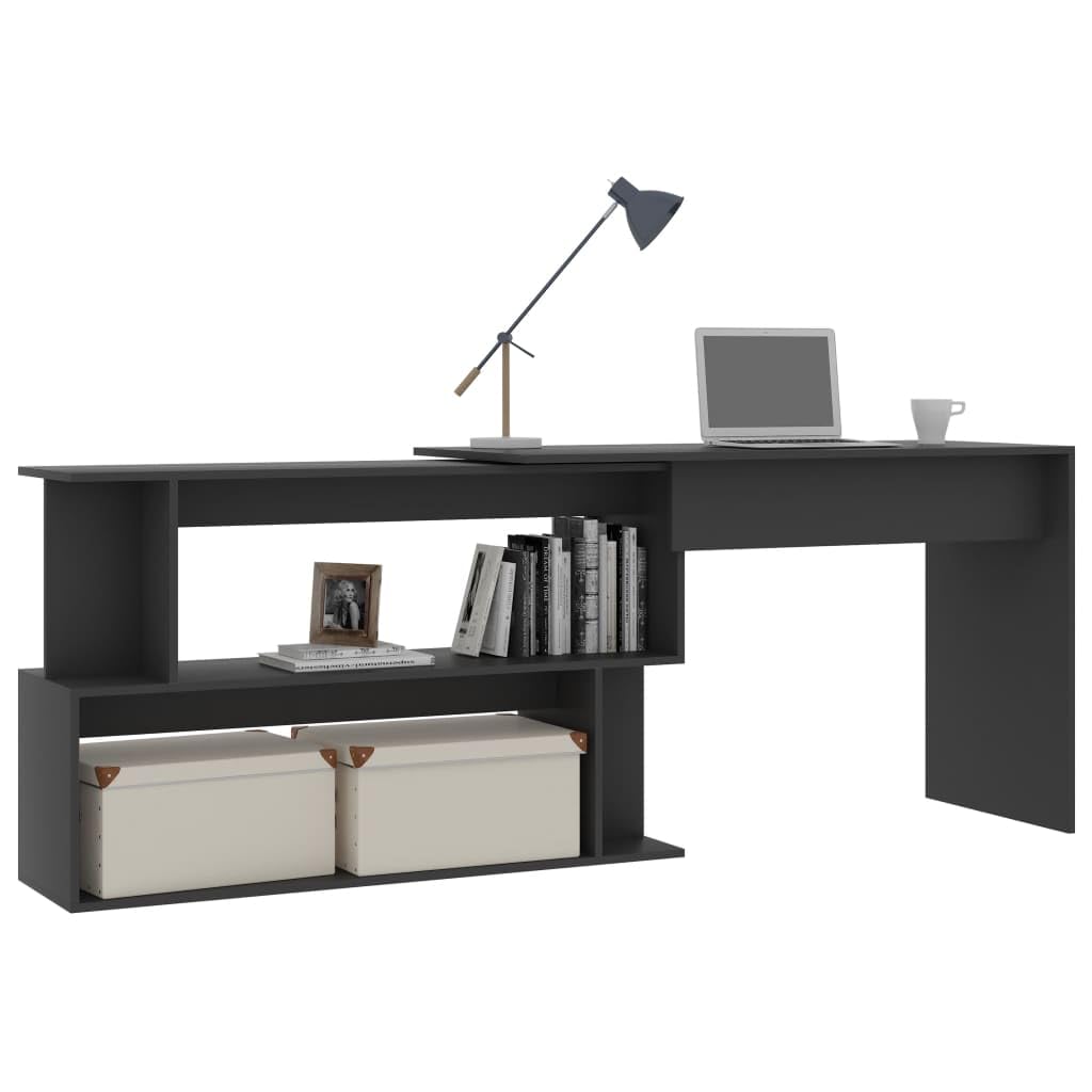 Scrivania angolare per gaming, in legno, 200 x 50 x 76 cm, per soggiorno, camera da letto, cucina, studio