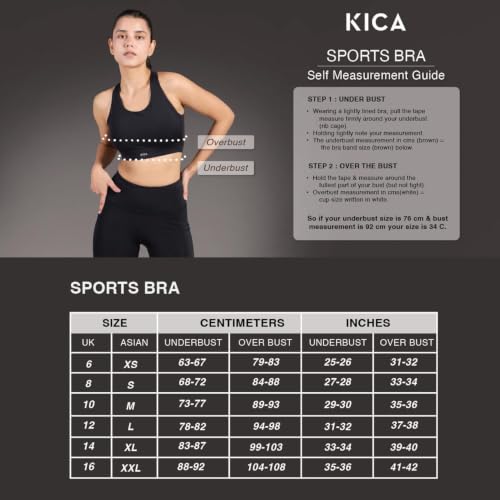 Image of Kica Crostini Full Coverage Sports Bra - High-Impact Support & Quick-Dry KICASKN Fabric